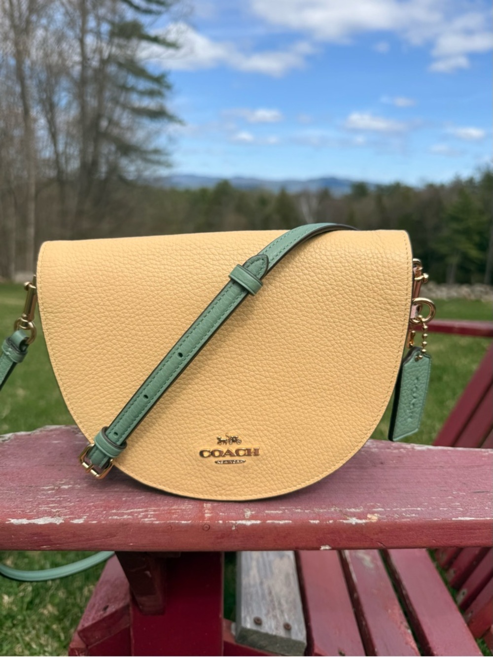Coach Ellen Color block Crossbody Bag
